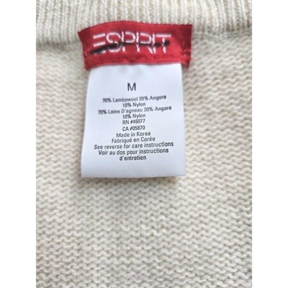 Esprit Vintage Size M Cream/White Lambswool Skirt Womens NWT - Picture 6 of 8